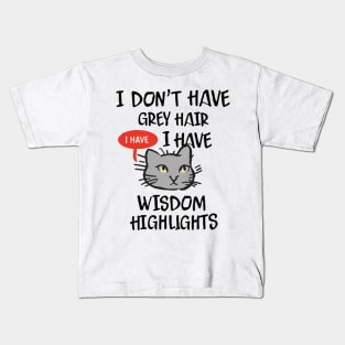 I Don't Have Gray Hair I Have Wisdom Highlights Gift Kids T-Shirt